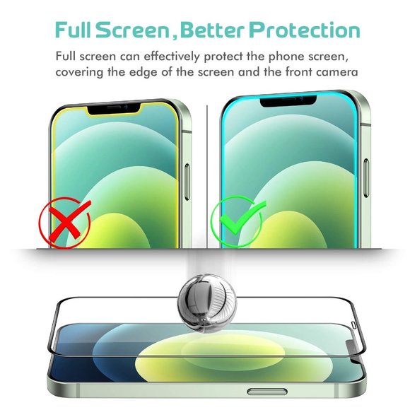 [3 Pack] iPhone 12 / 12 Pro Glass Screen Protector + Installation Tool - Picture 4 of 7